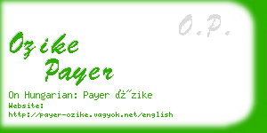 ozike payer business card
